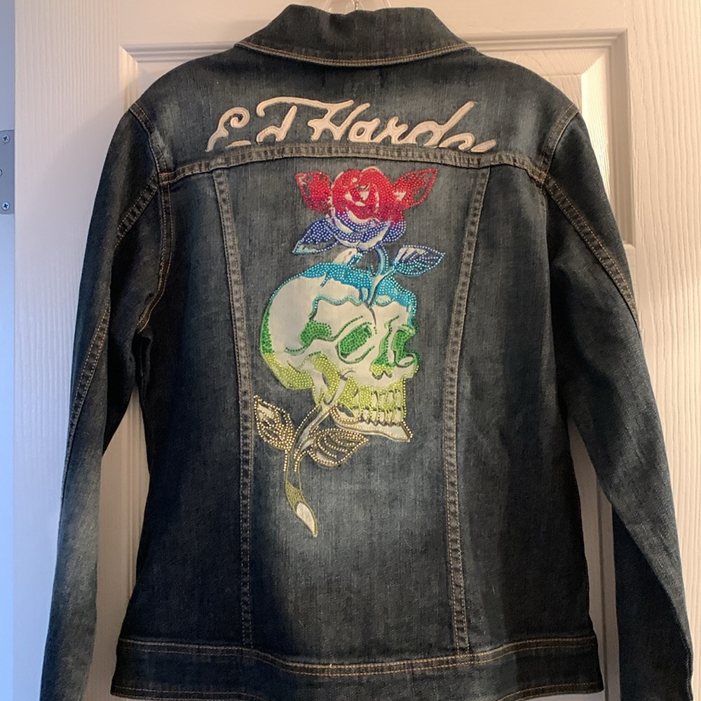 Ed Hardy by Christian Audigier - “Skull Rose” Short Jacket…Large